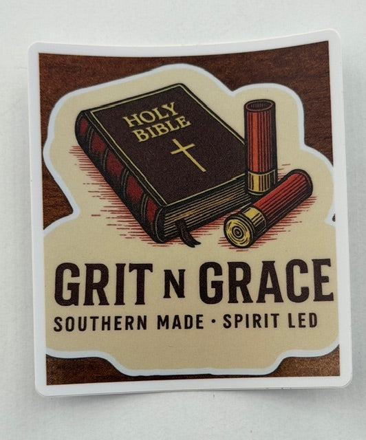 Bible & Shotgun Shells Sticker