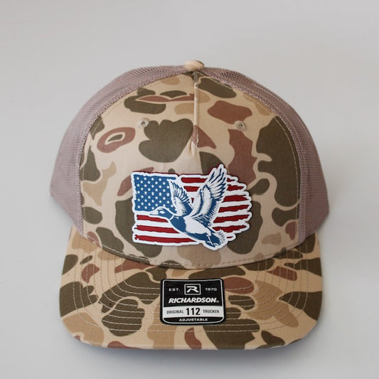 Acrylic Flag & Duck Patch Hat